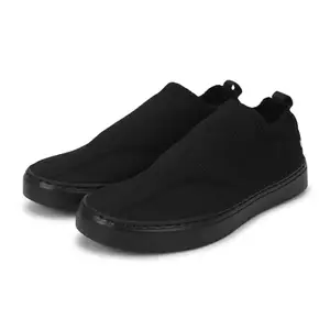 YOHO FreeStep Slip-On for Men| Stretchable and Spacious| Comfortable Casual Shoes Classic Black