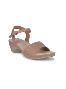 Bata Comfit Women's Block Heel Sandals - Beige (8Uk)