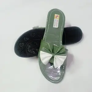 Women Comfortable Casual Flats/Fancy & Stylish/Grey & Green Slipper-Sandal for Women and Girls (6)
