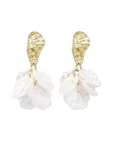 Kairangi Earrings For Women White color Floral Shaped Pearl Drop Earrings For Women and Girls