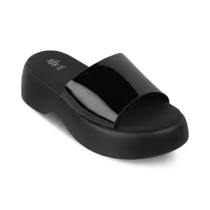 tresmode 239-LORY BLACK WOMEN WEDGES SANDALS EU/39 UK/6