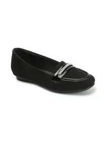 ELLE Decoration ELLE Women's Stylish Slip On Comfortable Loafers Colour-Black, Size-UK 6
