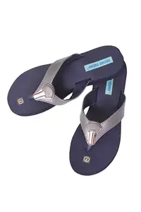 ORTHO TREND Women MCP Stylish Comfortable Casual Flip Flops Daily Use Chappal (Grey_9 Size)
