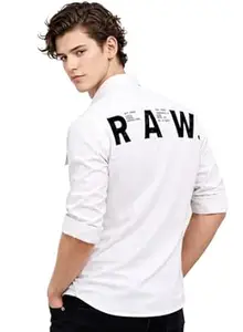 ADRO Mens Cotton Cargo Shirt in – Full Sleeve Casual Fit with Chest Pockets | Travel wear| Printed Shirts for Men