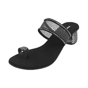 Mochi Womens Synthetic Black Slip Ons (Size (6 UK (39 EU))