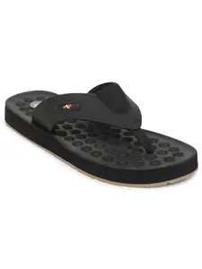 Liberty A-HA ANCO-11 Casual Slipper For Men With TPR Sole | Comfortable and Lightweight | Trendy Design | Soft Insole | Stylish Footwear and Cushioned Footbed (Black 8 UK)