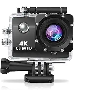 Drumstone 4K WiFi 16MP Sports Action Camera 30M Underwater Waterproof Camera with Adjustable View Angle WiFi OS, 170 Degree HD Wide Angle Lens, 16 MP CMOS Image Sensor price in India.