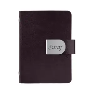 The Wallet Store Personalized Bi-Fold Cardholder with Name Credit Debit ATM Card Leather Wallet Slim Card Holder for Men & Women (Brown)