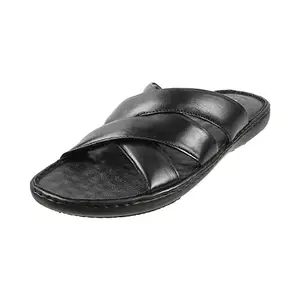 Mochi Mochi Mens Leather Black Slippers (Size (6 UK (40 EU))