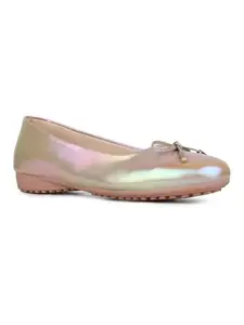 Inc.5 Womens Rose Golden Solid Pointed Toe Ballerinas