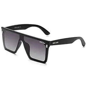 grey jack Flat Top Square Shape Polarized Sunglasses for Men Women, TR90 Frame and One Piece Lens Sun Glasses GJ1913