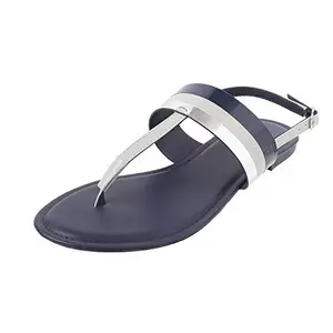 Mochi Womens Synthetic Blue Sandals (Size (7 UK (40 EU))