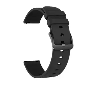 FYNERA ENTERPRISES 22MM Combo of 2 Watch Strap | Silicone, Nylon, Magnetic & Chain Strap | Universal Fit for Smartwatches & Analog Watches (Only Strap) (Black)