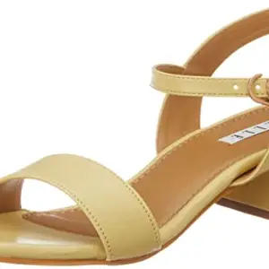 Elle Women's Heels Sandal, Yellow, 5