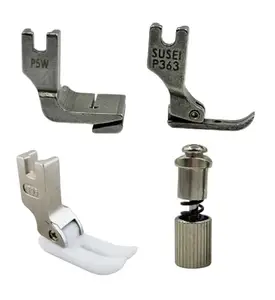ZENITH Sewing Machine Presser Foot Accessories Combo for Industrial Single Needle Lockstitch Machines,Compatible with Jack, Juki, etc. Steel (P5 Wide, P363, T-35, Quick Change Adapter)
