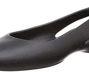 crocs Women's Black Flat Sandal-9 Kids UK (205873)