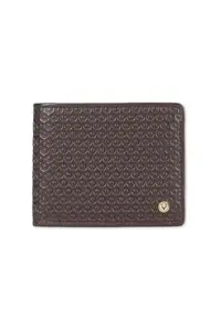Allen Solly Men Brown Textured Leather Wallet