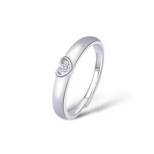 MYKI Elegant Heart Adjustable Ring for Women & Girls