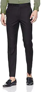 ELANHOOD Men's Regular Fit Cotton Trouser (x_amejj_sing_Black_40)