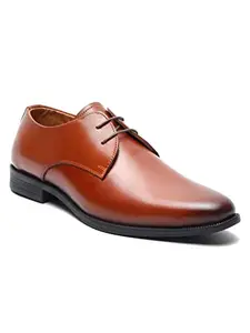 TEAKWOOD LEATHERS Men Solid Brown Derbys_Size 44