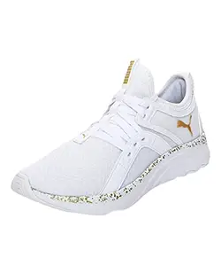 Puma Womens Softride Sophia Shimmer WN's White-Team Gold Running Shoe - 6 UK (19522302)