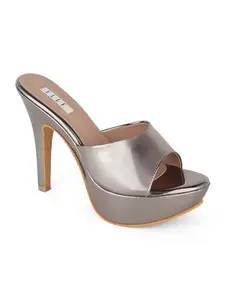 ELLE Women Fashion Sandal,Grey,UK-4