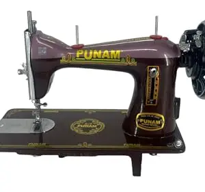 PUNAM Nutan Sewing Machine | Perfect Silai Machine For Home Tailoring, Sewing Machine For All Your Tailoring Projects (Double-Brown) (Head Only)