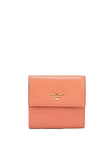 Da Milano Genuine Leather Orange Flap Womens Wallet (1023OL)