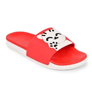 Longwalk Women's Hello Kitty Flip Flop, Slides, Printed Slipper (Red)
