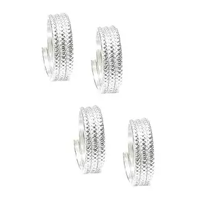 Toe Rings Set for Women, Adjustable Size, Contemporary Fashion Design, Pack of 2