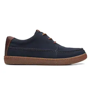 Clarks Hodson Moc Navy Suede UK-10