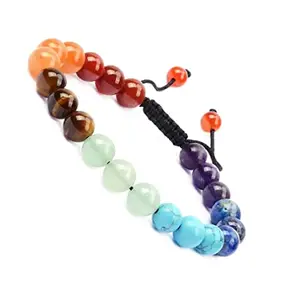 ASTROGHAR Seven Chakras Crystals Adjustable Bracelet For Men And Women For Reiki Healing And Chakra healing