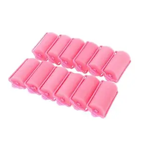 SIYAA 12pcs Magic Sponge Foam Cushion Hair Styling Rollers Curlers Twist Tool Salon Pink