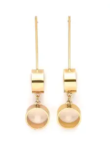KARATCART Gold-Plated Contemporary Drop Earrings for Women (33038846)