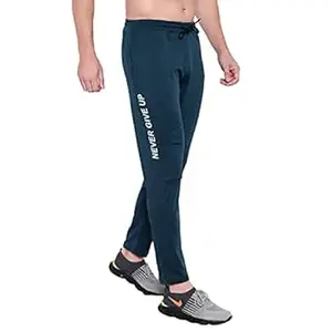 BLUE STAR SHARK Men's Slim Fit Track Pants – Joggers for Running, Gym, Sports, and Casual Wear | Multipurpose Activewear Lower for Men & Boys | Stylish Summer Trousers & Night Pants