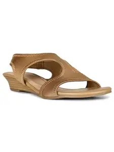 Bata Women's TANGO E Beige Sandal-4 Kids UK (6618102)