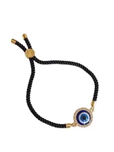 Octagon Hub Stylish Anti turnish Evil Eye Bracelet for Women and Girls | Gifts For all Occasions | Adjustable Bracelet Length (Alloy Steel)