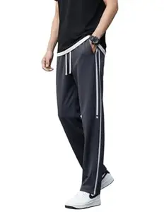Mack Jonney Men’s Striped Track Pants | Side Stripe Design | Regular Fit | Casual & Athleisure Wear |Pack of 1-MMJ-110