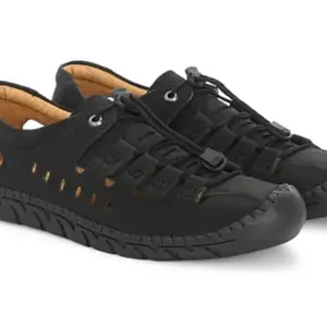 DECENT Black Fisherman Sandal for Men – Comfortable|Durable and Stylish Sandal for Everyday Wear Casual Sandals 8