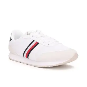 Tommy Hilfiger Polyester Solid White Women Flat Sneakers (F23HWFW237) Size- 36