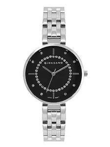 Giordano Analog Stylish Watch for Women Water Resistant Fashion Watch Round Shape with 3 Hand Mechanism Wrist Watch to Compliment Your Look/Ideal Gift for Female - GZ-60077-22