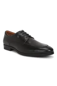 Louis Philippe Men Black Leather Lace Up Shoes