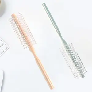 Round Hair Brush with Strong & Flexible Nylon Bristles having Anti-static Ball Tips, For Grooming, Straightening, Detangling Hair, Ideal for Men & Women 23CMX5 CM Set of 2