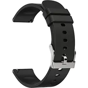 MELFO Smart Watch Strap Compatible with Fossil Q Venture Ftw6003 Soft Silicone Strap - Black