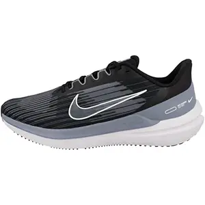 Nike Mens Air Winflo 9 Black/White-Ashen Slate-Pink Spell Running Shoe - 11 UK (12 US) (DD6203-008)