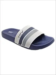 TRV Coco-Amaze Blue Slipper for Men's Flip Flops Home Fashion Slides Open Toe Non Slip-8 Kids UK