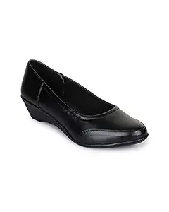 Walkfree Women Slip-on Bellies, Women Footwear, Bellies for Women Stylish Fashionable Ideal for Women, Perfect for Every Special Occasion (AM-4023-Black-41)