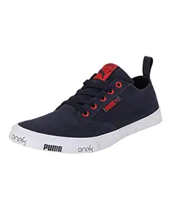 Puma Puma Mens Theo one8 Peacoat-High Risk Red Casual Shoe-10 UK (38753401)
