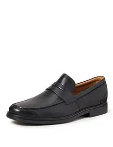 Clarks Men's Un Aldric Step Black Leather Formal Shoes-11 UK (46 EU) (26140139)