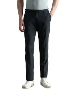 Arrow Men's Tapered fit Textured Trousers